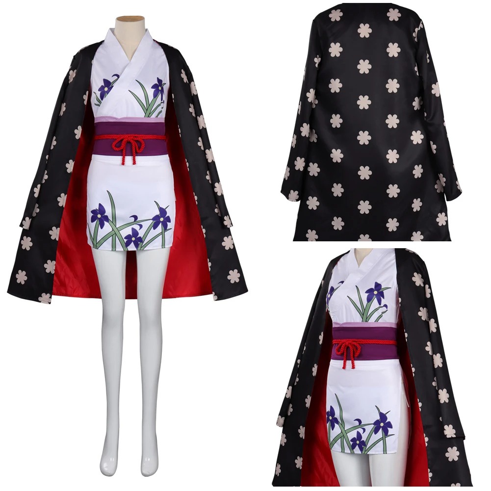 Haori Baju Cosplay Kimono Jubah Anime One Piece Robin Wano Arc