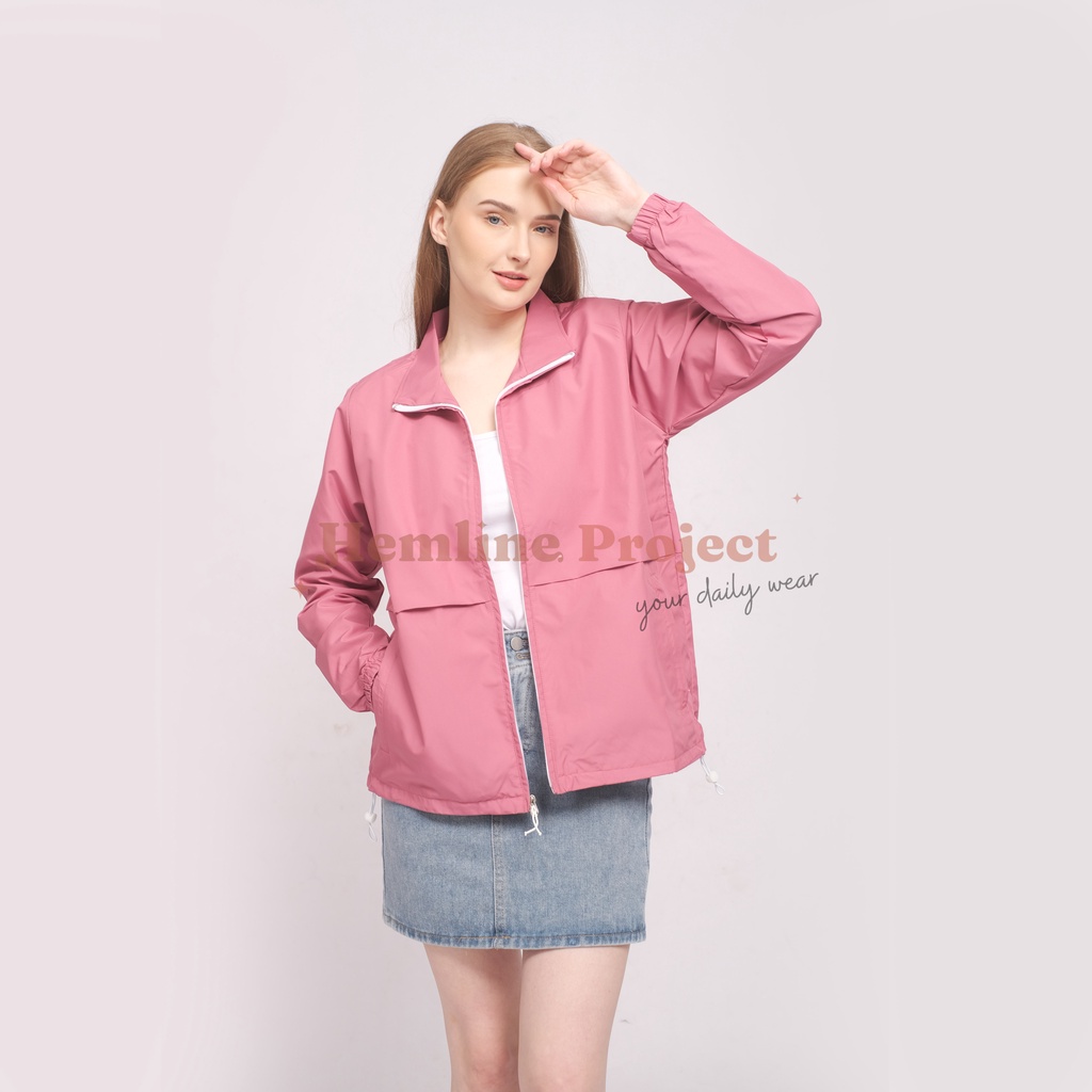 Elya Jaket Coach Wanita - Dust Pink