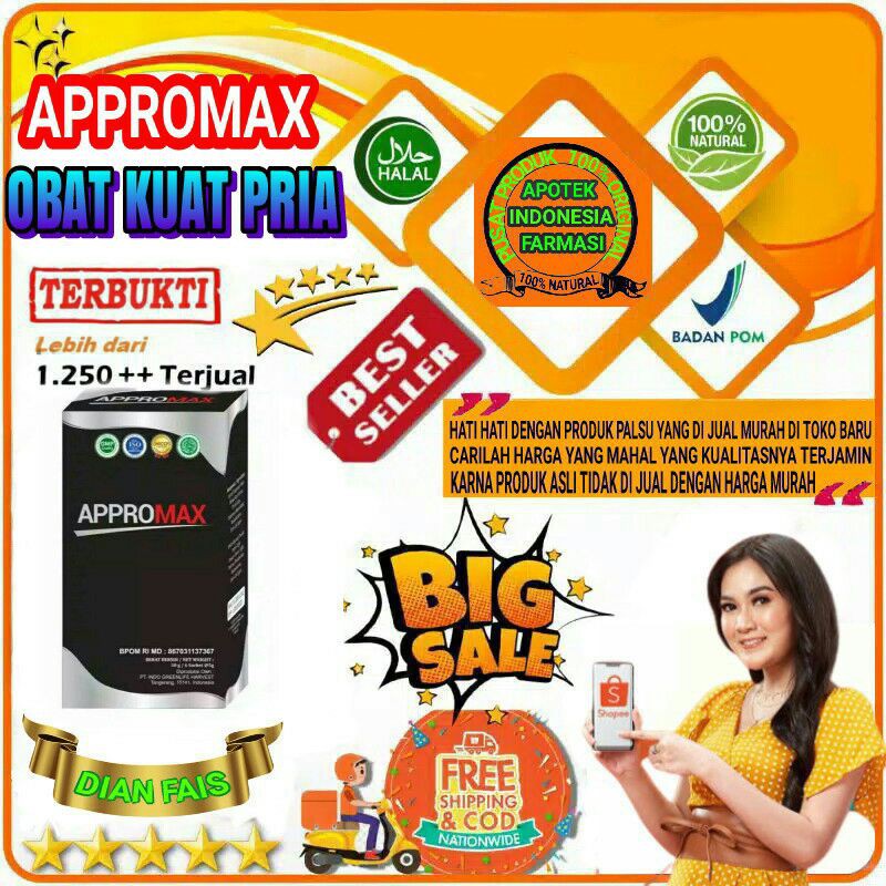 Appromax Suplemen Penambah Stamina Terbaik Asli 100% BPOM appromax serbuk asli original bpom