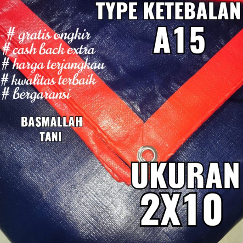 TERPAL PLASTIK A15 UKURAN 2x10 METER MERK TRECK