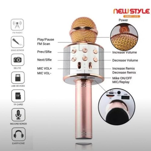 Mic Karaoke Bluetooth microphone Wireless Portable