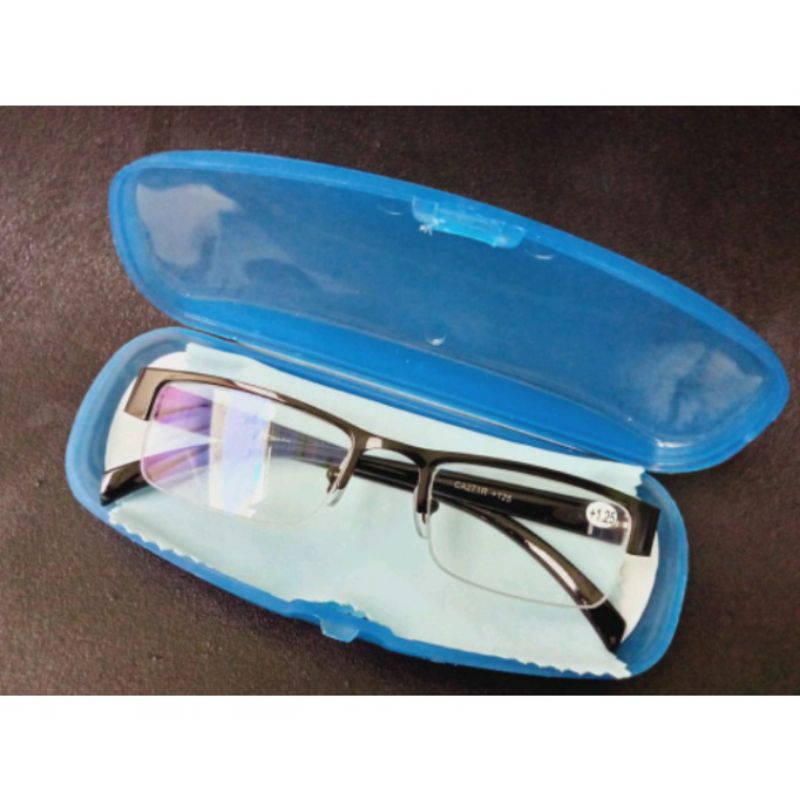 KACAMATA BACA PLUS KACAMATA PRIA WANITA MODEL GANTUNG FRAME SETENGAH BINGKAI