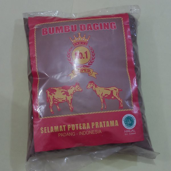 

Bumbu Super Pemasak Daging no.1 Selamat Putra Pratama 250 Gram