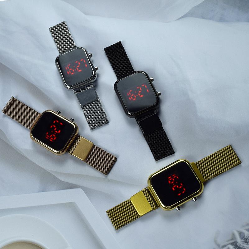 JY J018 Jam Tangan Digital Kualitas Premium Pria/Wanita LED Tali Rantai Pasir Magnet-1