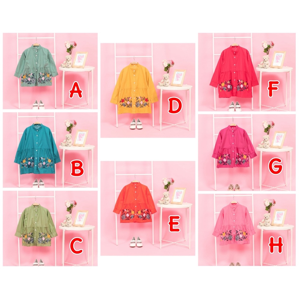 KEMEJA ANAK PEREMPUAN BORDIR 4-12 TAHUN