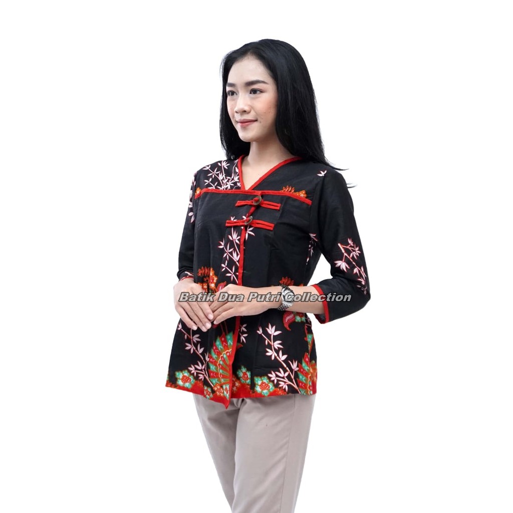 Couple Batik Blouse Wanita Kemeja Pria Kipas Ratu Kipas By Batik Dua Putri