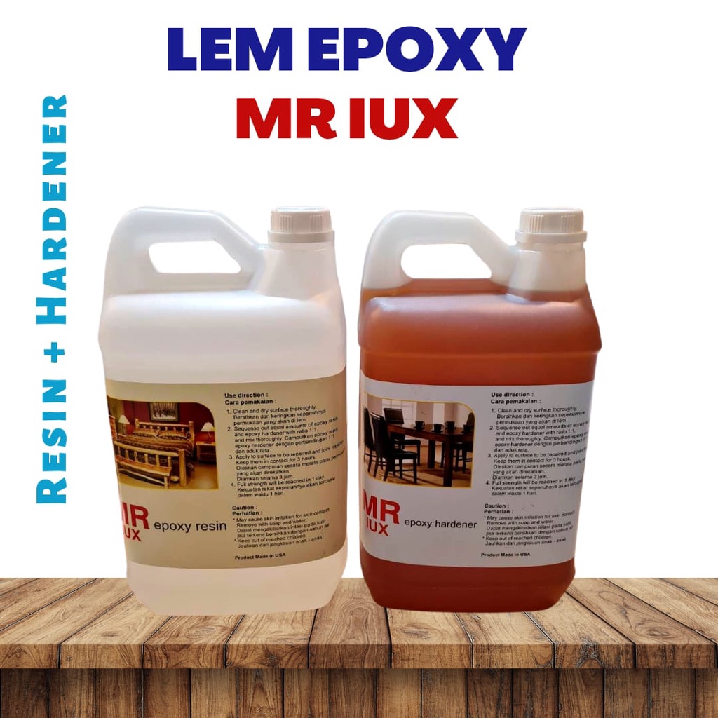 

ucl_gramari - lem epoxy resin hardener mr lux 8kg per set - perekat kuat & tahan lama