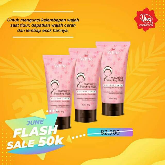 Paket Perawatan Skincare Kulit Berminyak Berjerawat Normal Sleeping Mask Viva Glowing Kinclong