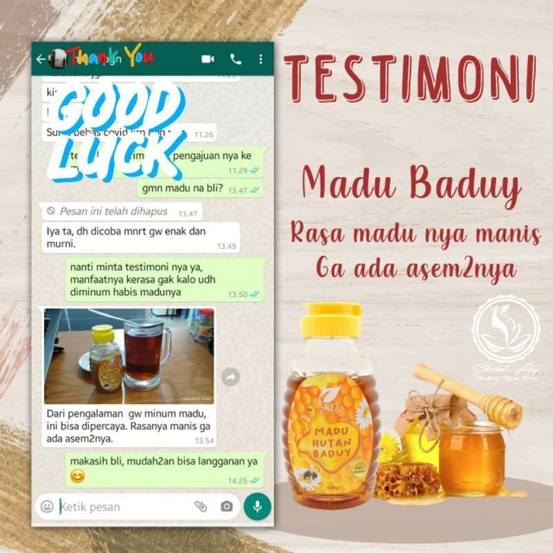 

Madu 100 % asli Hutan Baduy, Meningkatkan daya tubuh.