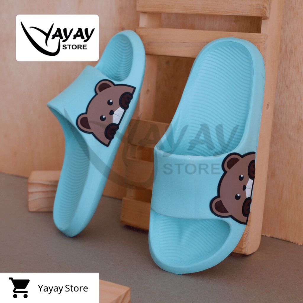 Sandal Slop Eva Anak-Anak Perempuan Warna Warni Ringan Letur Anti slip dan Anti air