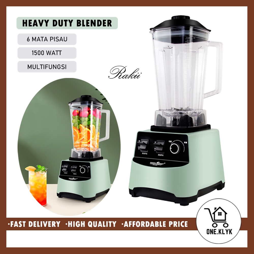 Blender Juicer Heavy Duty Rakii Blender Kecepatan Tinggi 2 Liter White