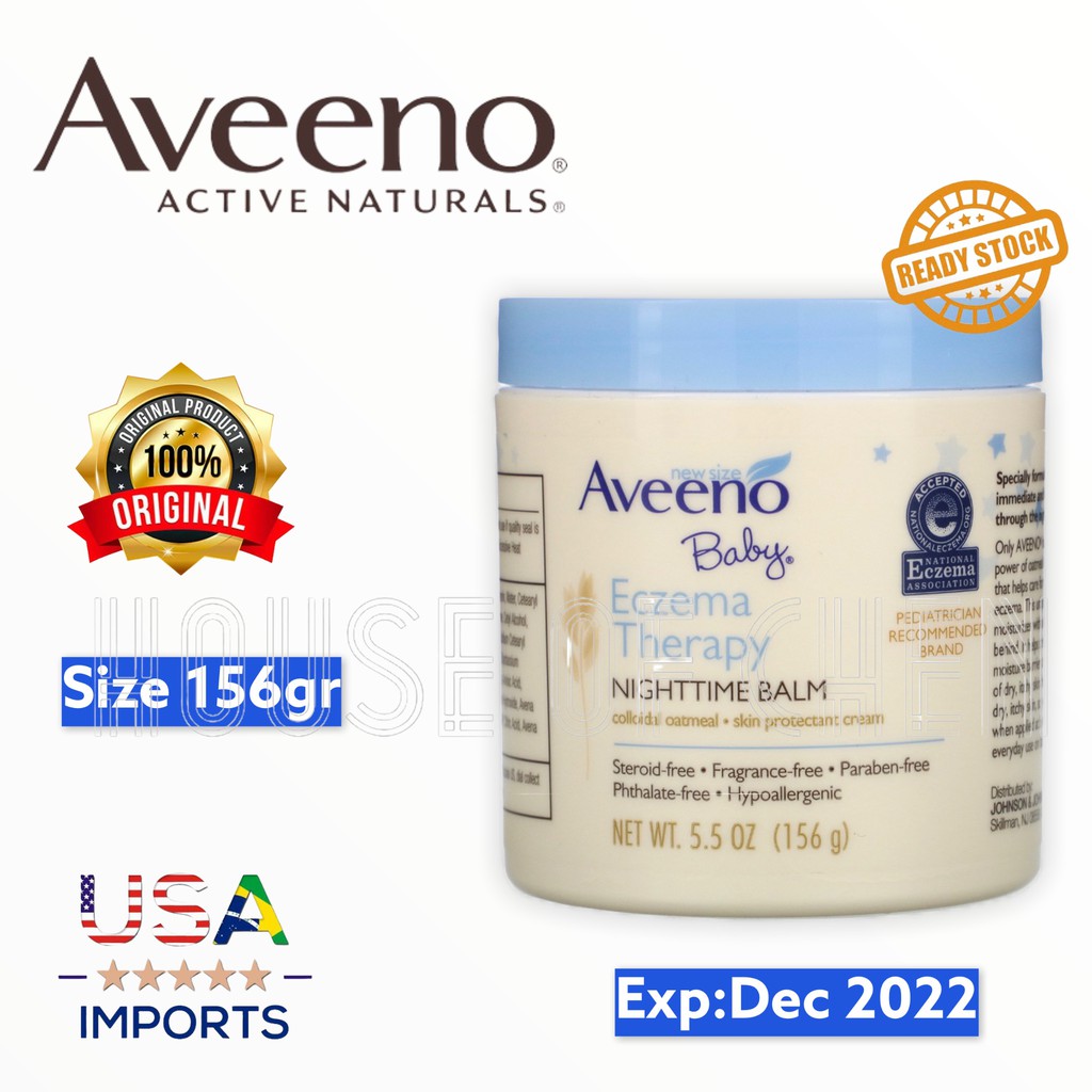 aveeno baby eczema therapy nighttime balm on face