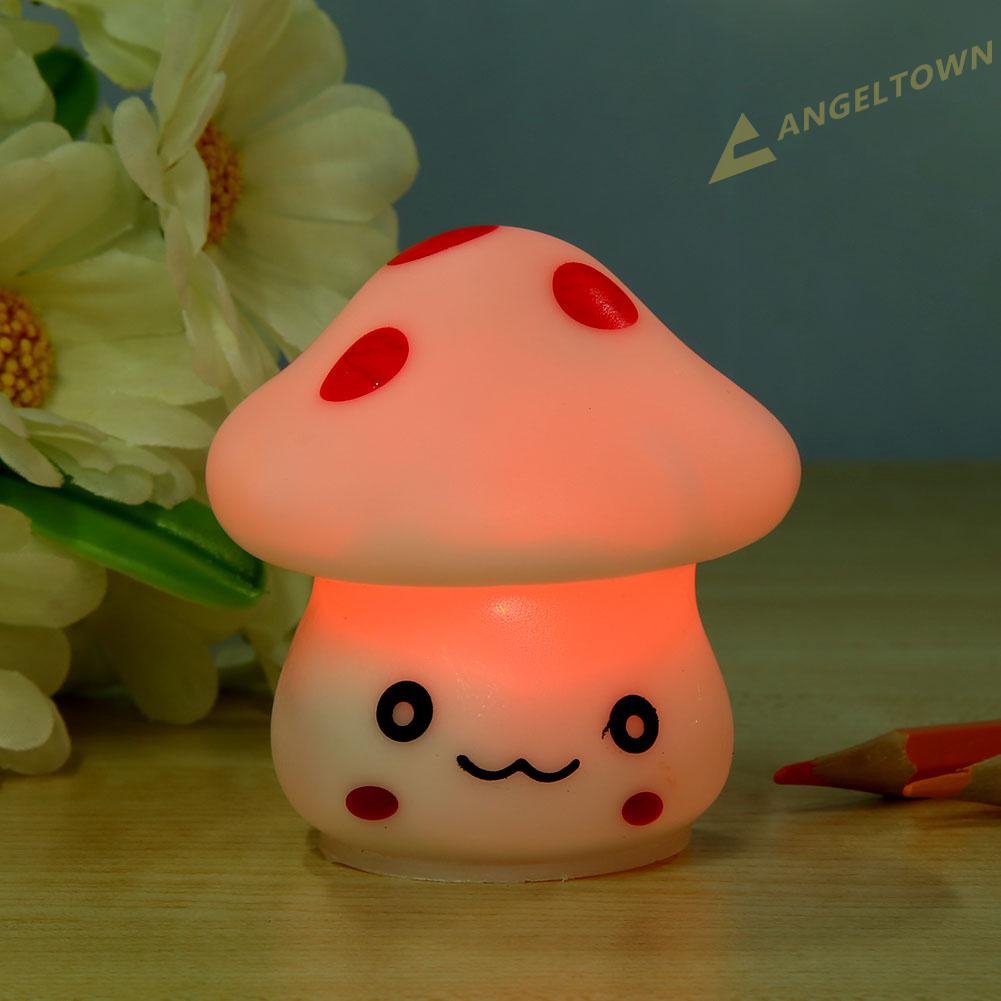 Lampu Tidur Led Bentuk Jamur Kartun Warna Gradasi Untuk Kamar Tidur Anak Shopee Indonesia