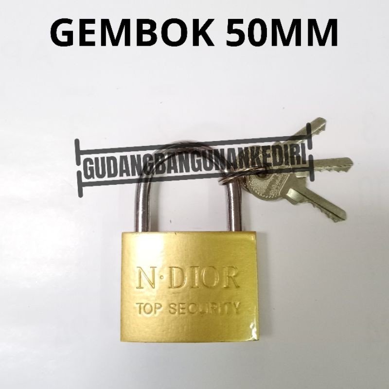 gembok kuning 50mm oliq 50 mm ndior 50mm vion 50 mm gembok koper kuning