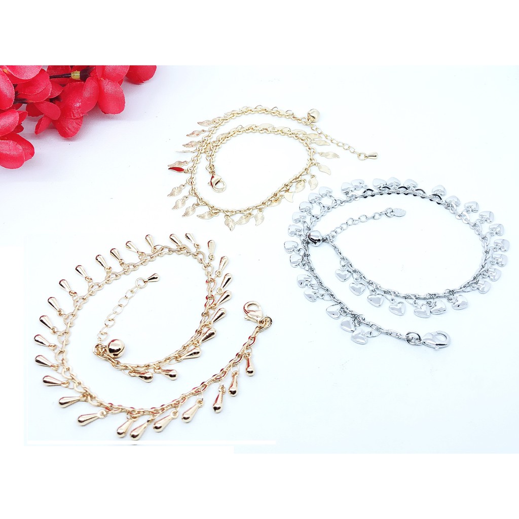 Gelang Kaki Xuping Rantai Anklet Lapis Emas Gold Imitasi India - BB104