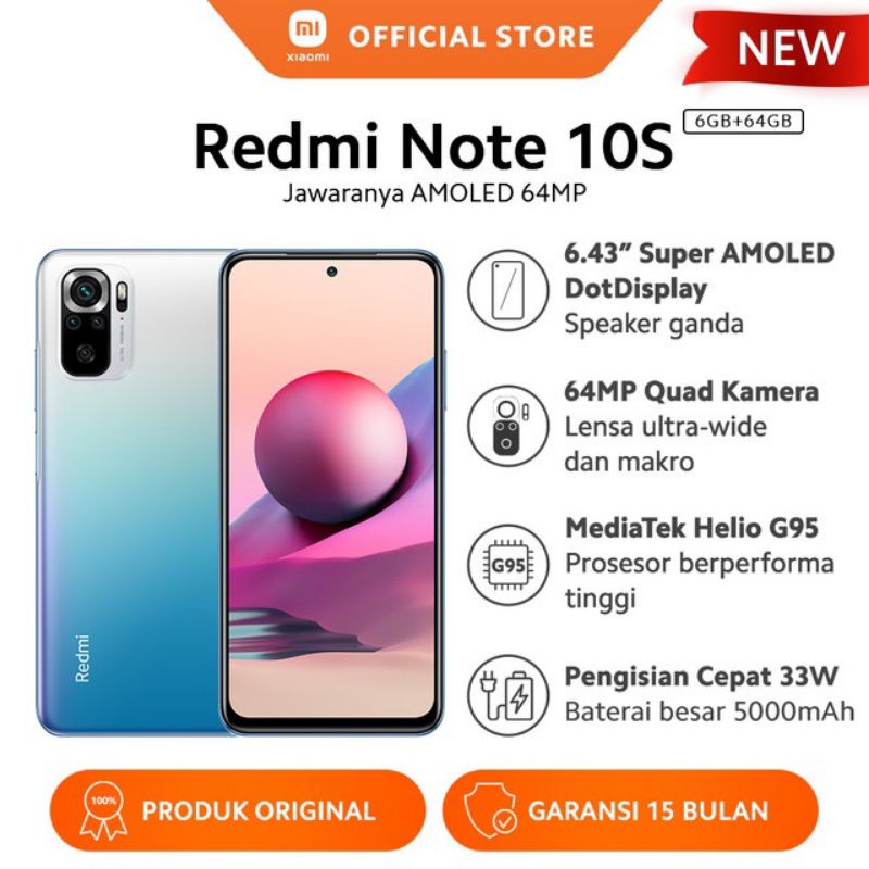 Xiaomi Note 10S 6/64GB - 8/128GB Resmi
