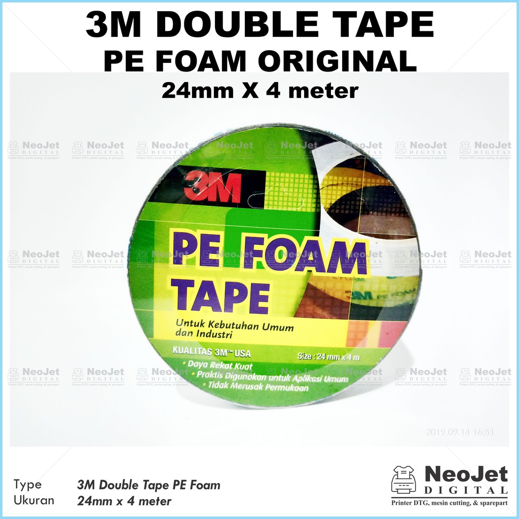 

3M Isolasi Double Tape PE Foam (24mm x 4M) Original Asli Ori