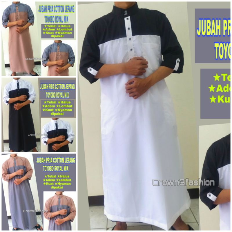 Jubah Gamis Pria Katun Jepang Adem Terbaru * Bisa COD