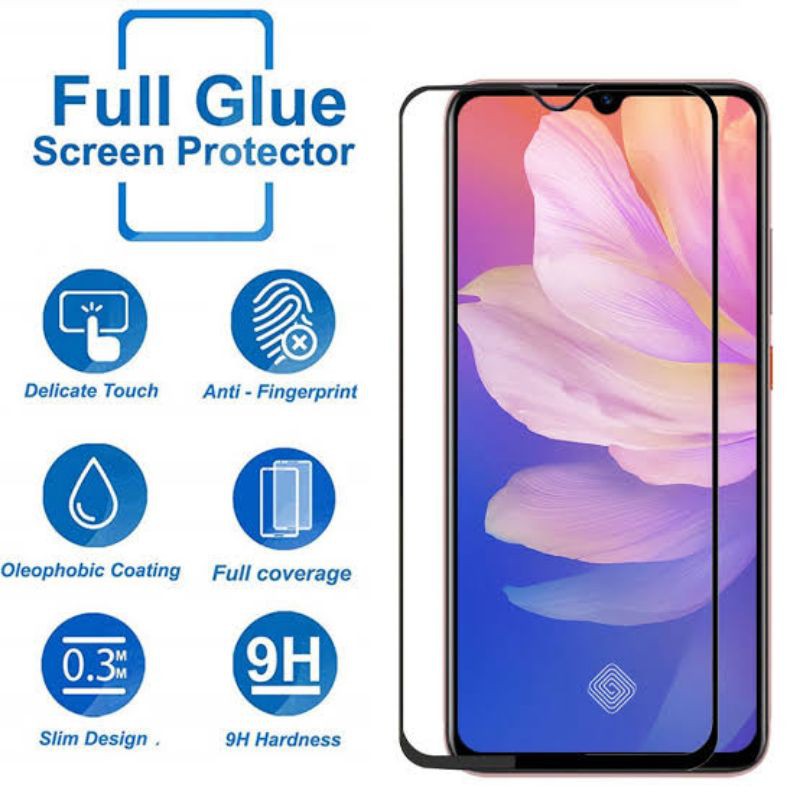 TEMPERED GLASS VIVO Y22/ Y75/ V20 /V20 SE/V21 5G/ V23E ANTI GORES VIVO FULL COVER