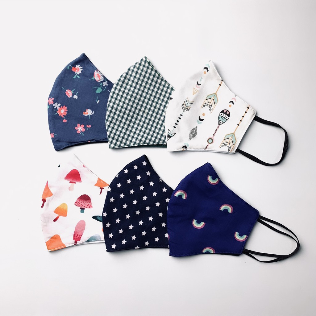 Masker Kain Anak  HIJAB NON HIJAB 2in 1, 2 PLY MASK, TALI PANJANG & STOPPER, BAHAN KATUN (tali earlo