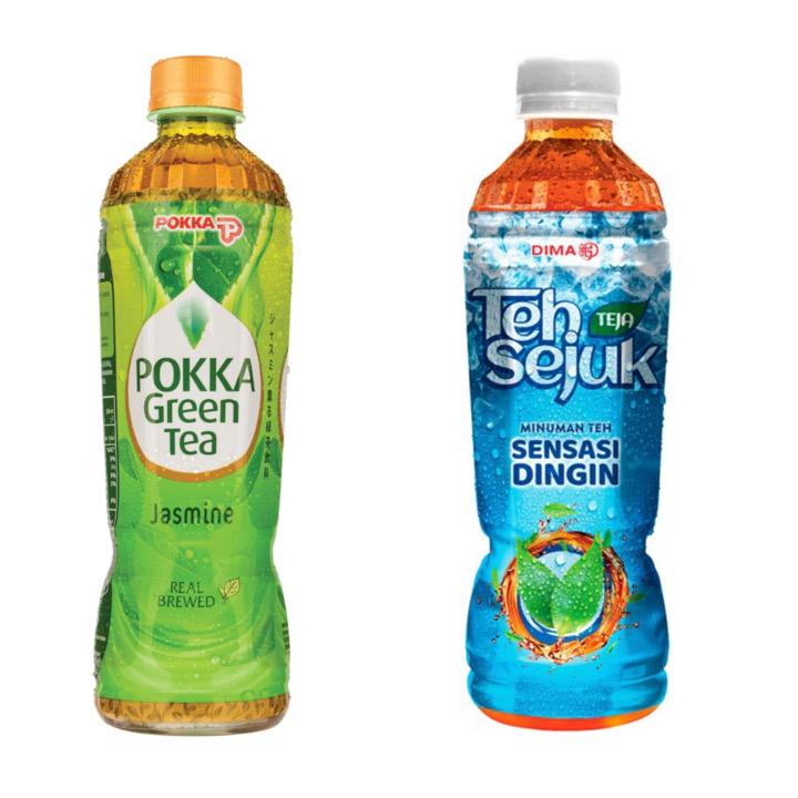 Pokka Jasmine Green Tea 450 mL + Teja Teh Sejuk 350 ml