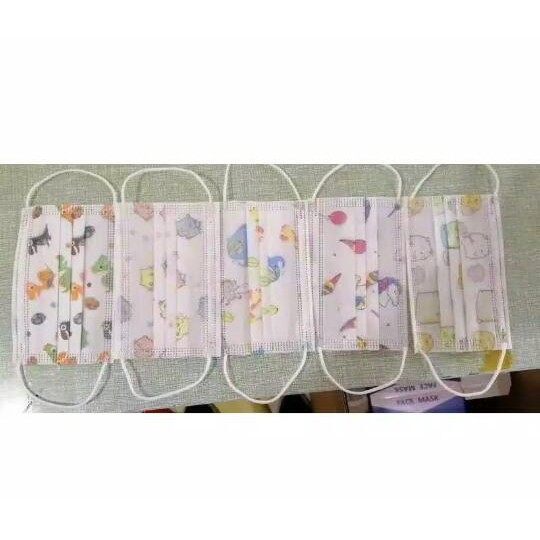Masker Anak Motif RANDOM 3ply isi 50pcs Masker Anak Earloop