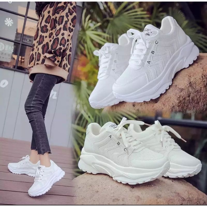 Sepatu Sneakers Wanita ABC Terbaru Terlaris Size 37-40/Sepatu Wanita Kekinian