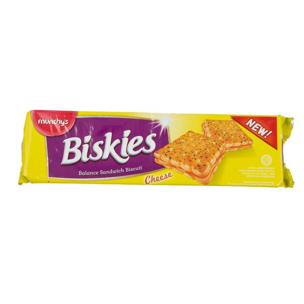 

BISKIES Sandwich Crackers Cheese 108g - Biskuit Rasa Keju