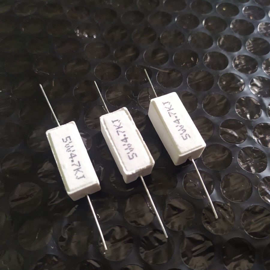 resistor kapur 4k7 5watt / 4k7 ohm 5watt / 4.7k 5 watt kualitas bagus