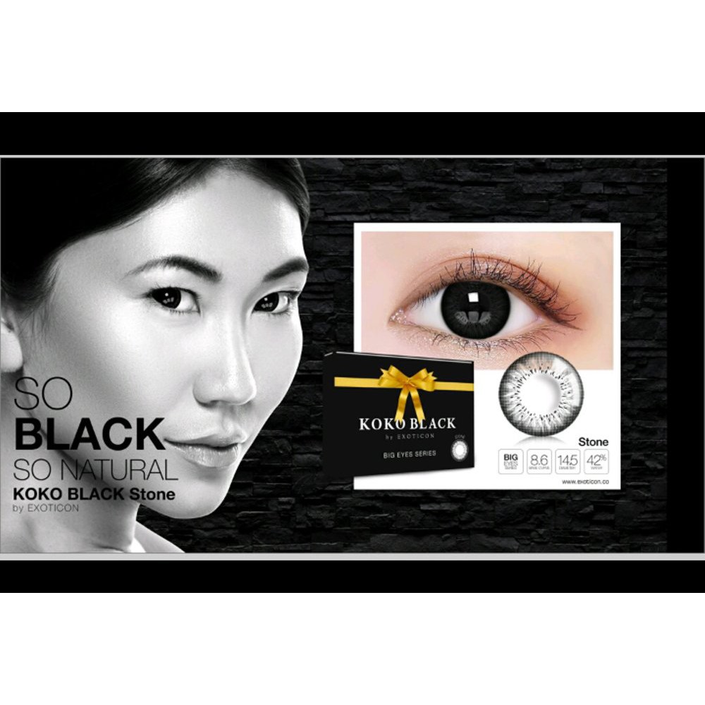 Softlens Terbaru X2 by EXOTICON BIG EYES Koko Black