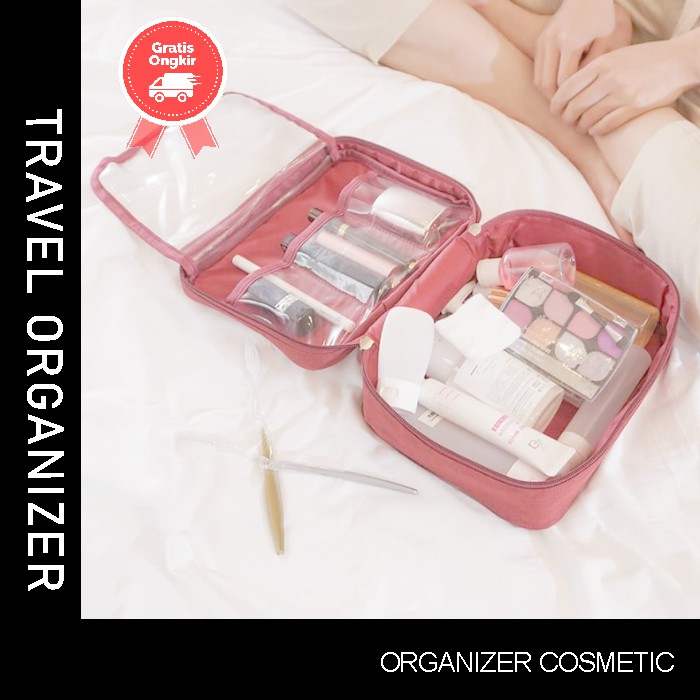 TRAVEL KOSMETIK TOILETRIES | TRAVEL POUCH | TRAVEL ORGANIZER | ORGANIZER KOSMETIK | POUCH KOSMETIK
