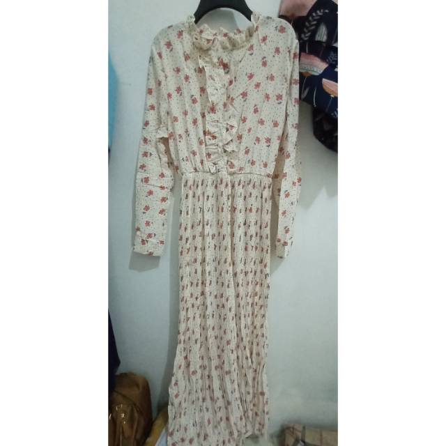 Gamis plisket kekinian Import Ala Korea