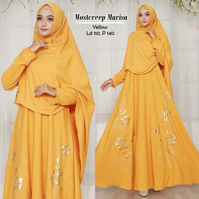 hijab Setelan hijab syari gamis dress mostcrepe Marisa set good merchant