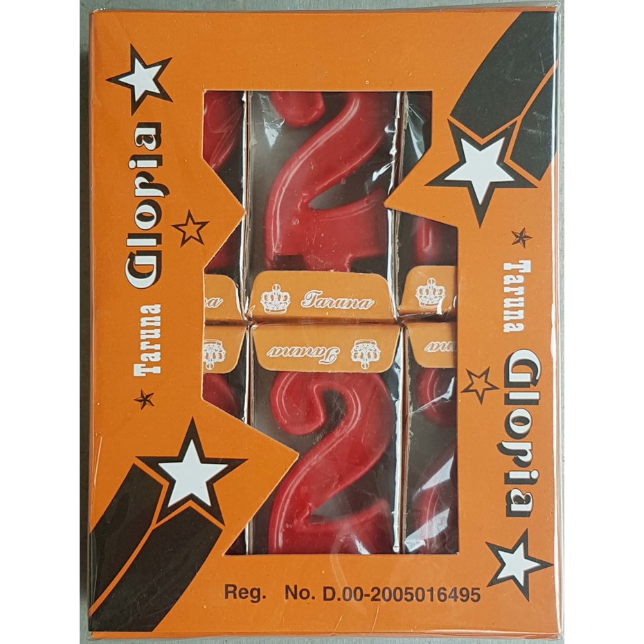 

Lilin Angka 2 / Dus isi 12 pc / Warna Merah Polos