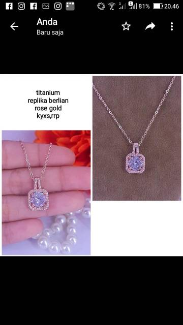 Kalung titanium, awet,tidak luntur