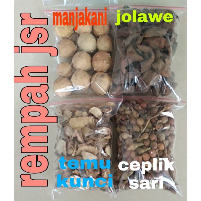 

REMPAH JSR (manjakani,temu kunci,jolawe&ceplik sari)
