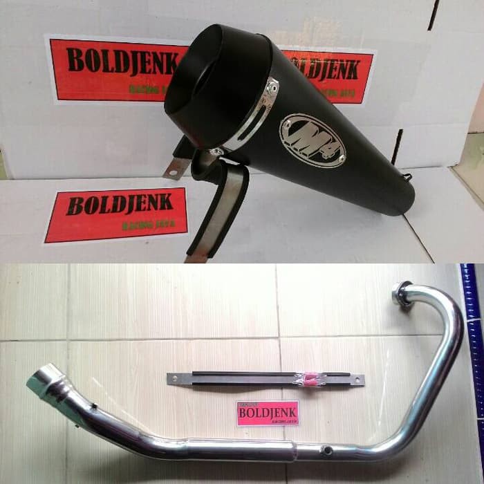 Knalpot M4 black doff fullset NinjaRR mono250 / CBR250