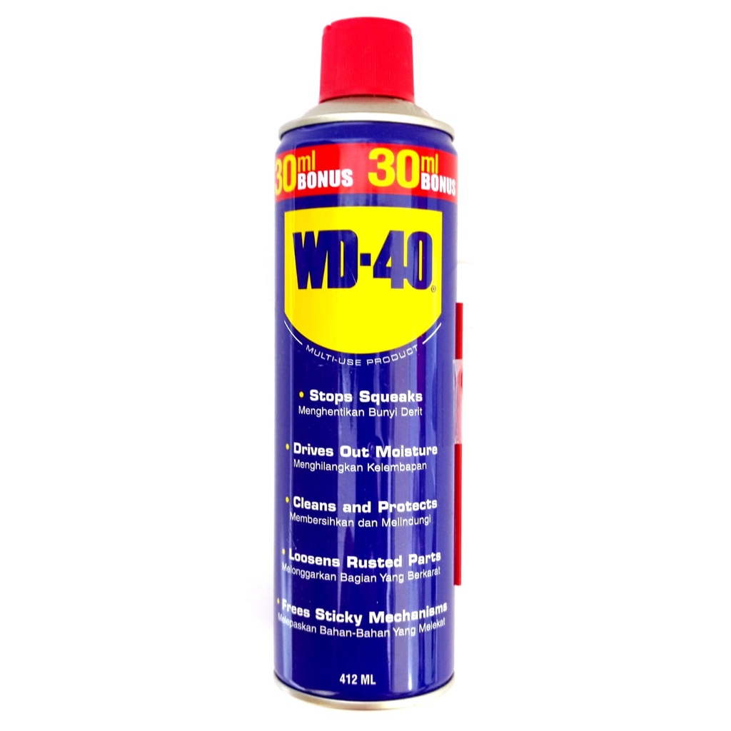 WD40 WD 40 PELUMAS ANTI KARAT 412ML PENGHILANG KARAT KOROSI BUNYI DLL