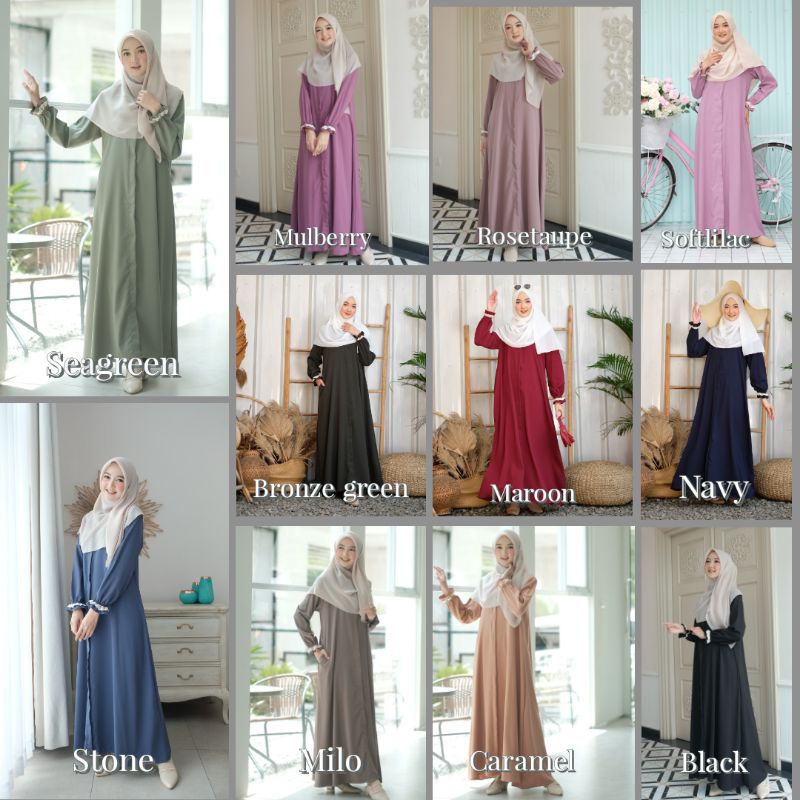 Amira dress Gamis Princess Casual dress daily gamis renda baju muslimah BISA COD-3
