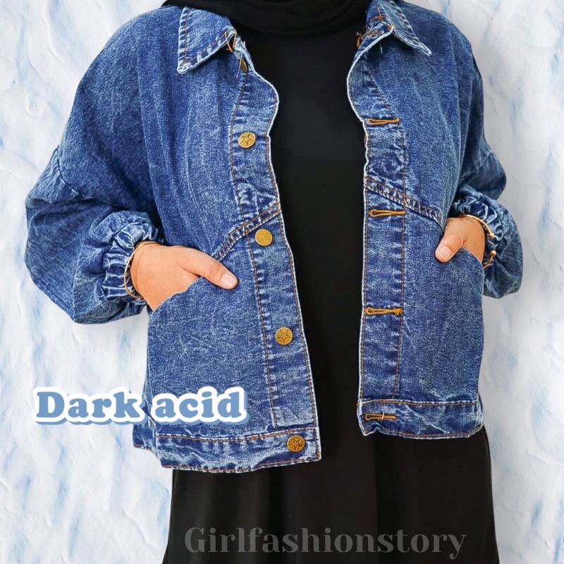 BEFAST - ZFS OOTD Wanita Jaket MODIE Denim / VINTAGE OVERSIZE JACKET / Jaket Polos Denim Kekinian 2021 / Atasan Wanita / Jaket Korean Style /Jaket Jeans Wanita / JAKET BAGGY JACKET JEANS OVERSIZE WANITA ORIGINAL KARET LENGAN BALON PREMIUM TERBARU TERMURAH