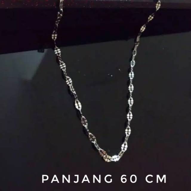 Kalung Titanium wanita pecah kopi stainlessteel