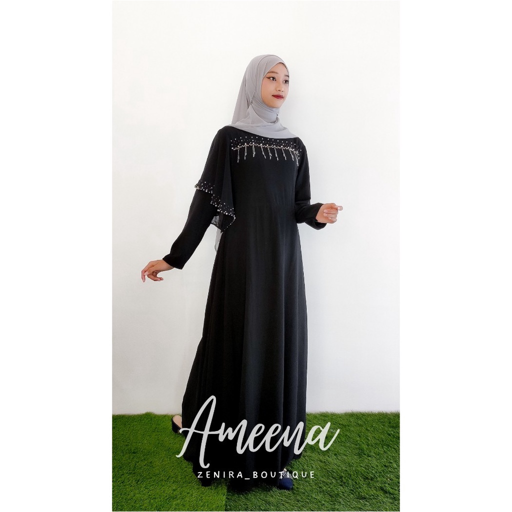 AMEENA GAUN ceruty babydoll / baju pesta / prewedding / wisuda / lamaran /  gamis remaja kondangan / couple / tersedia ukuran kecil hingga jumbo