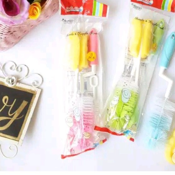 Reliable Sikat Botol Susu model busah jenis putar 3in1 pembersih botol susu RSB7007