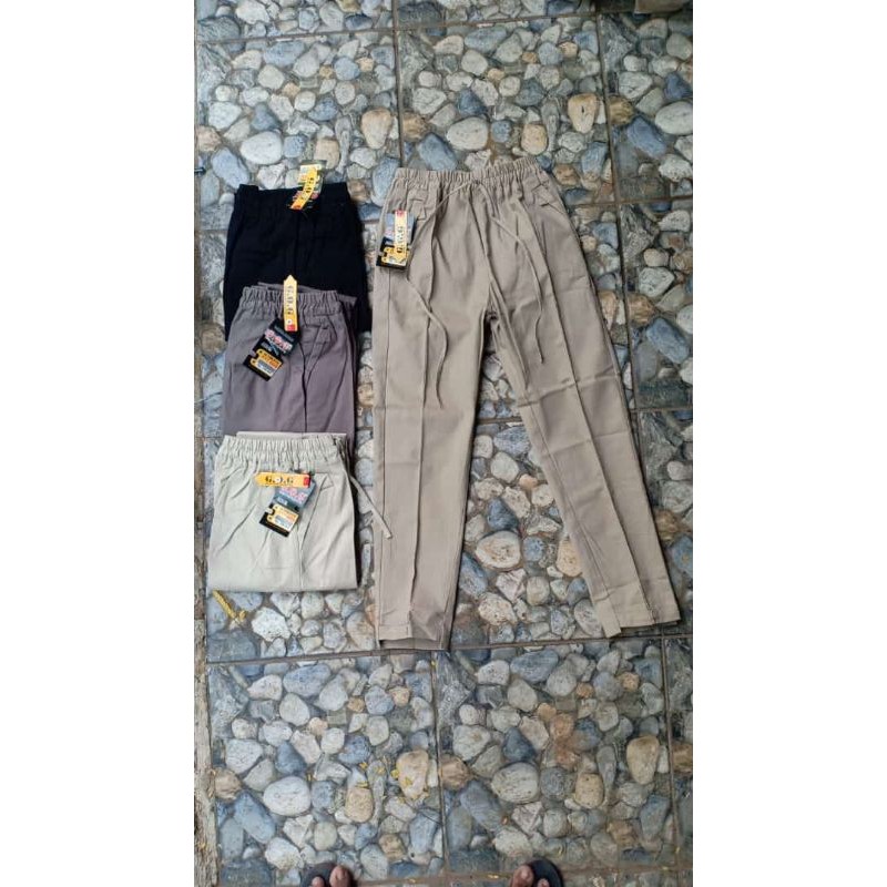 celana cewek baggy pants twill combet ( halus+tebal)