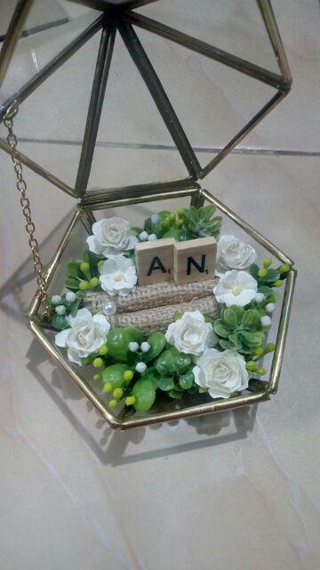 Kotak Cincin Terrarium. Ring Bearer. Terrarium. Kotak Cincin Lamaran Seserahan Sangjitp