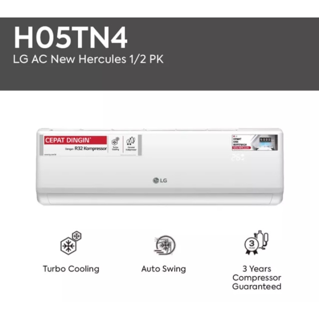 AC LG 1/2 PK - With Turbo Cooling - H05TN4