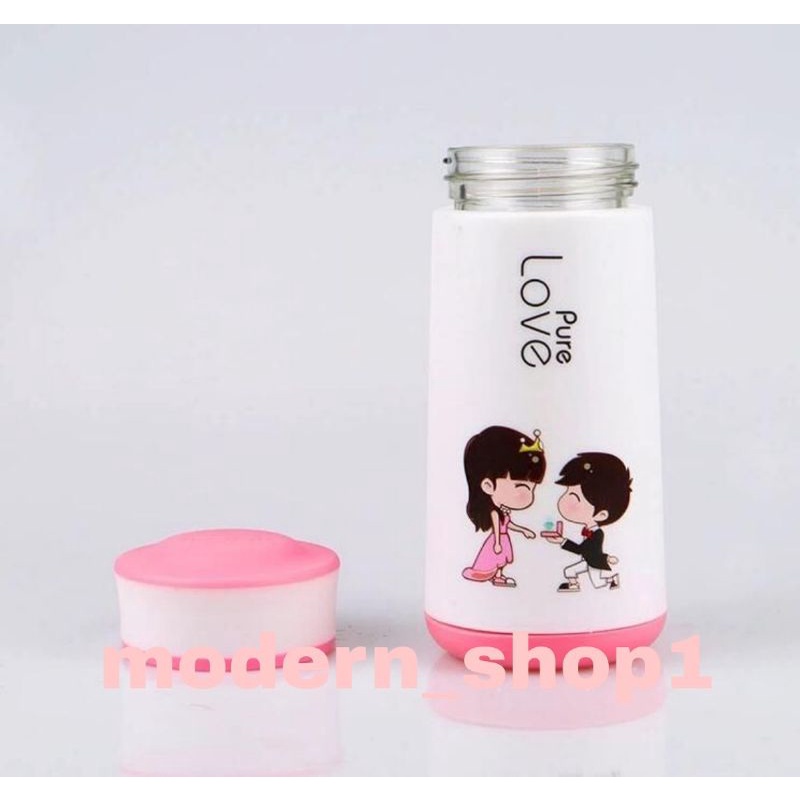 botol minum mini / tumble pure love mini / botol air minum kaca 300ml
