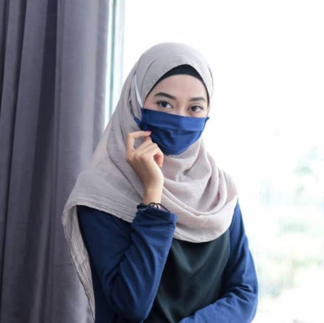 MASKER HIJAB KAIN TERMURAH DIJUAL SATUAN MOTIF WARNA