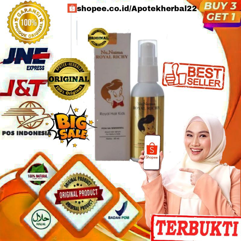 NAUFA ROYAL RICHY Original Hair  Serum Penyubur/Penumbuh Rambut Bayi