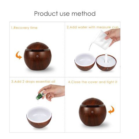 [PENGHARUM] - Taffware Aromatherapy Air Humidifier Desain Kayu - HUMI H41